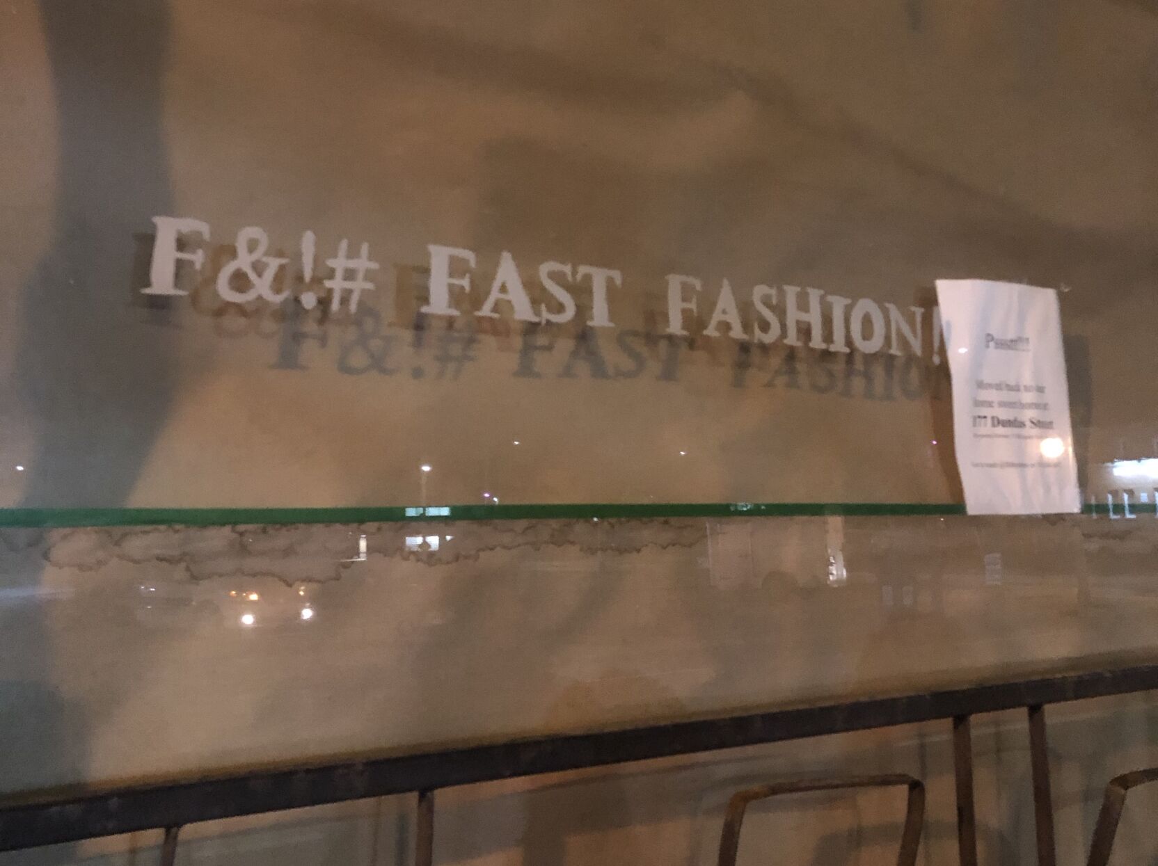 Fast fashion window